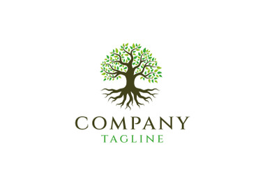 Oak Banyan Tree Logo. Tree of Life Logo Design Inspiration