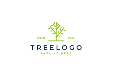 Tree Logo Design Vector Icon Illustration