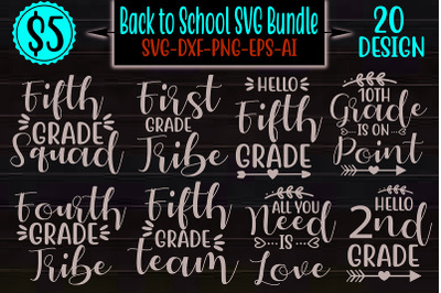 Back to School SVG Bundle cut file