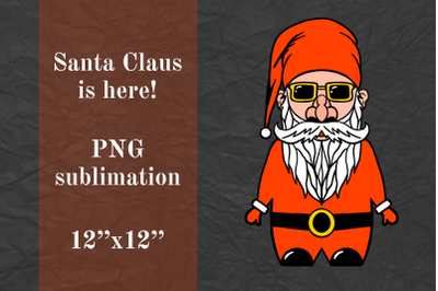 Gnome Santa Claus, Cool Biker Gnome, sublimation