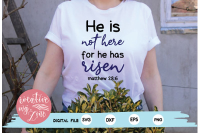 he is not here for he has risen matthew 28:6 svg