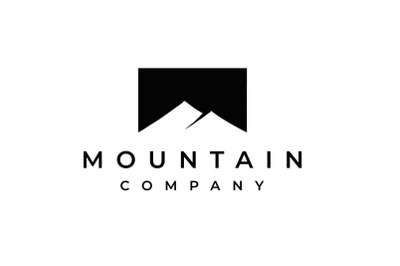 Simple Minimalist Mountain Logo Design