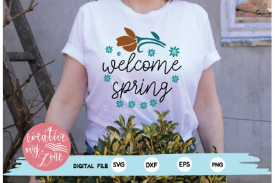 welcome spring svg