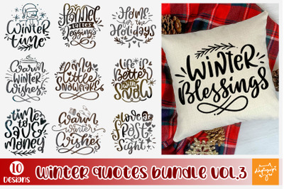 Winter Quotes SVG Bundle Vol.3