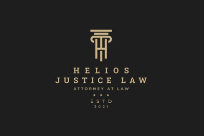 Initial Letter H for Law Firm Logo Icon Vector Design