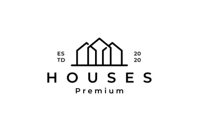 Minimalist Line art House Logo Design