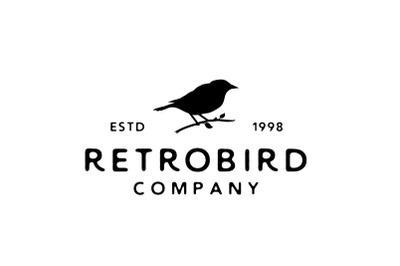 Vintage Retro Bird Silhouette Logo Design Vector