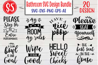 Bathroom SVG Design Bundle cut  file