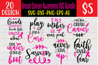 Breast Cancer Awareness SVG Bundle cut file