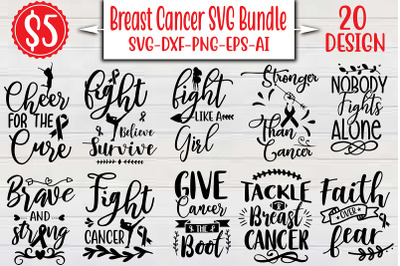 Breast Cancer SVG Bundle cut file