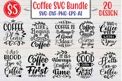 coffee svg bundle cut file