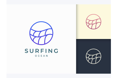 Simple Ocean Wave Logo Template