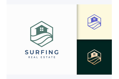 Sea or Beach Real Estate Logo Template