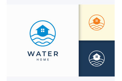 Beach Theme Residence or Apartment Logo