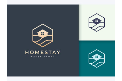 Ocean or Beach Real Estate Logo Template