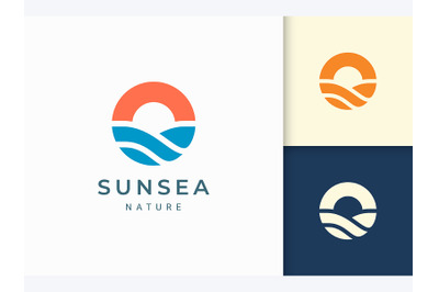 Beach or Coast Logo Template