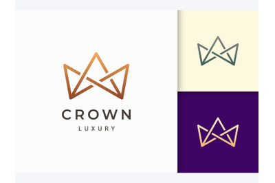 Crown Logo in Luxury and Elegant Shape