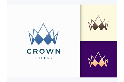 Crown Logo in Luxury Represent King