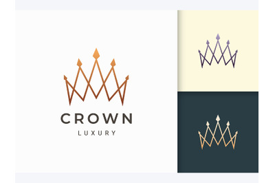 Crown Logo in Luxury Represent Queen