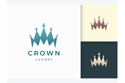 Modern Crown Logo in Luxury Shape