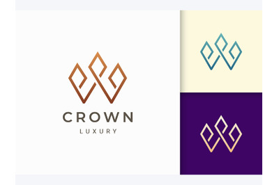 Simple Crown Logo in Luxury Shape