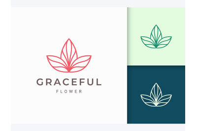 Uxury and Feminine Flower Logo