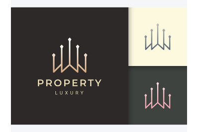 Property Logo in Futuristic Shape