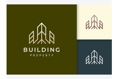 Apartment Logo in Luxury Shape