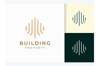 Simple Real Estate or Apartment Logo