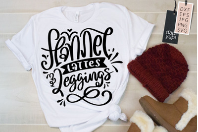 Flannel Lattes And Leggings SVG Winter Quotes