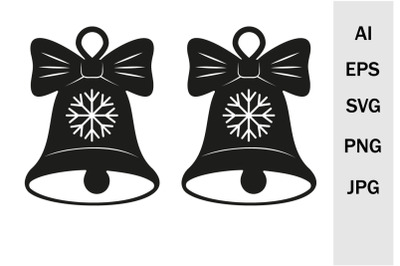 Bell Earrings and Pendant, SVG Cutting files