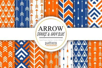 Arrow Orange And Navy Blue - S0807