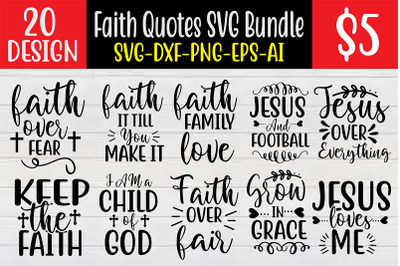 Faith Quotes SVG Bundle cut file