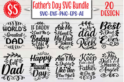 Father&#039;s Day SVG Bundle cut file