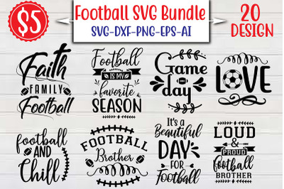 Football SVG Bundle cut file