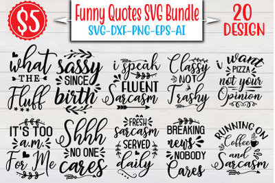 Funny Quotes SVG Bundle cut file