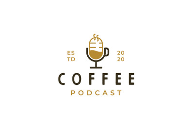 Coffee Podcast Logo Design Inspiration