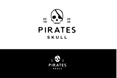 Skull Skeleton Pirates Emblem Logo Design Inspiration