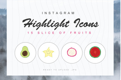 15 Slice of Fruit Instagram Highlight Cover Icon