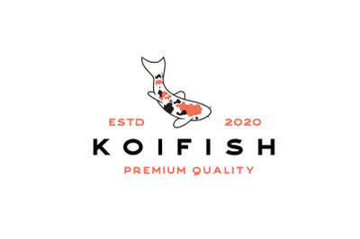 Vintage Japanese Koi Fish Logo