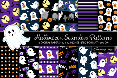 Halloween Digital Paper,  Halloween Patterns, Ghost, P55