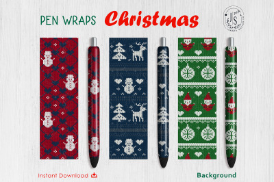 Christmas Knitting Pen Wraps File Set