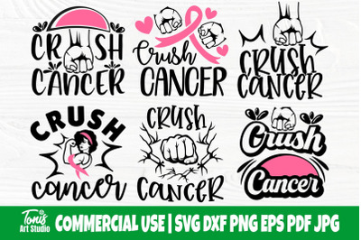 Crush Cancer SVG Bundle, Breast Cancer Svg