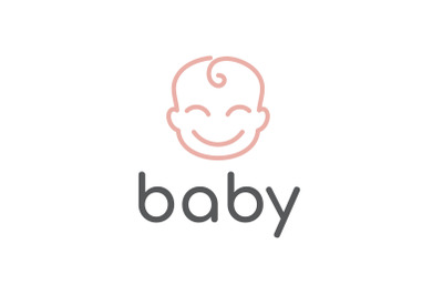 Cute Happy Baby Toddler Babies Logo Design