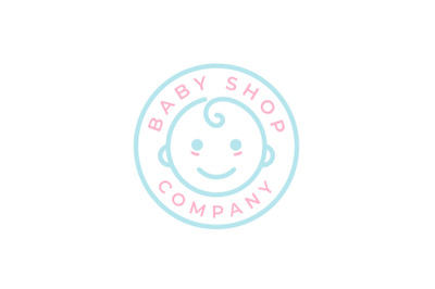 Cute Happy Baby Toddler Babies Logo Design