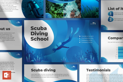 Diving School PowerPoint Presentation Template
