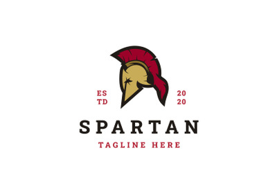 Vintage Spartan Sparta Logo, Spartan Helmet Logo Design