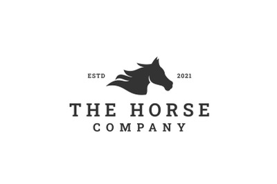 Horse Logo Design Vector Illustration