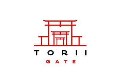 Torii House / Torii Gate Vintage Hipster Logo Design&nbsp;