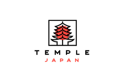 Temple Logo Design Illustration Template